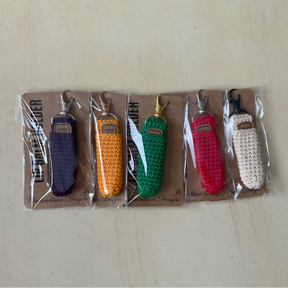 Hand Crocheted Lip Balm Holder - Your Choice of One💄